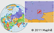 Political Location Map of Uchaly