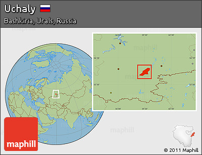Savanna Style Location Map of Uchaly