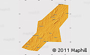 Political Map of Uchaly, cropped outside