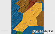 Political Map of Uchaly, darken