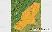 Political Map of Uchaly, satellite outside