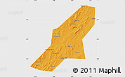 Political Map of Uchaly, single color outside