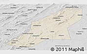 Shaded Relief Panoramic Map of Uchaly, desaturated