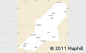 Classic Style Simple Map of Uchaly, single color outside