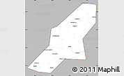 Gray Simple Map of Uchaly, cropped outside