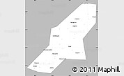 Gray Simple Map of Uchaly, single color outside