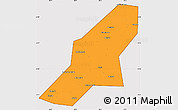 Political Simple Map of Uchaly, cropped outside