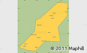 Savanna Style Simple Map of Uchaly, cropped outside