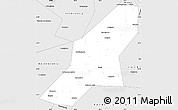 Silver Style Simple Map of Uchaly