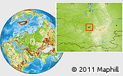 Physical Location Map of Ufa