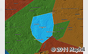 Political Map of Chelyabinsk, darken