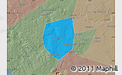 Political Map of Chelyabinsk, semi-desaturated