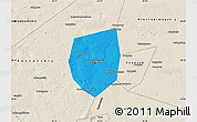 Political Map of Chelyabinsk, shaded relief outside