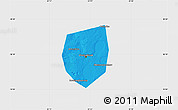 Political Map of Chelyabinsk, single color outside