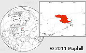 Blank Location Map of Komi Republic