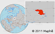 Gray Location Map of Komi Republic
