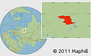 Savanna Style Location Map of Komi Republic