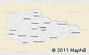 Classic Style 3D Map of Kurgan Oblast, single color outside