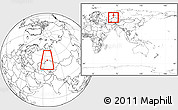 Blank Location Map of Kurgan, within the entire country