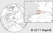 Blank Location Map of Kurgan, highlighted grandparent region