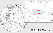Blank Location Map of Kurgan, highlighted parent region