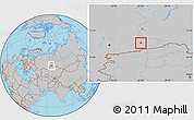 Gray Location Map of Kurgan
