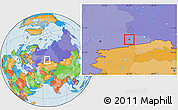 Political Location Map of Kurgan