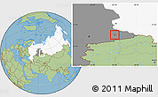 Savanna Style Location Map of Kurgan, highlighted country, highlighted grandparent region