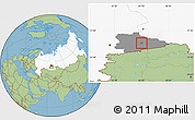 Savanna Style Location Map of Kurgan, highlighted country, highlighted parent region