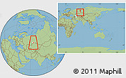 Savanna Style Location Map of Kurgan, highlighted parent region, within the entire country