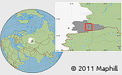 Savanna Style Location Map of Kurgan, highlighted parent region, highlighted grandparent region
