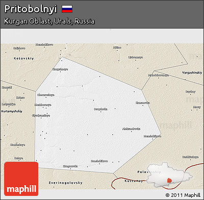 Classic Style 3D Map of Pritobolnyi