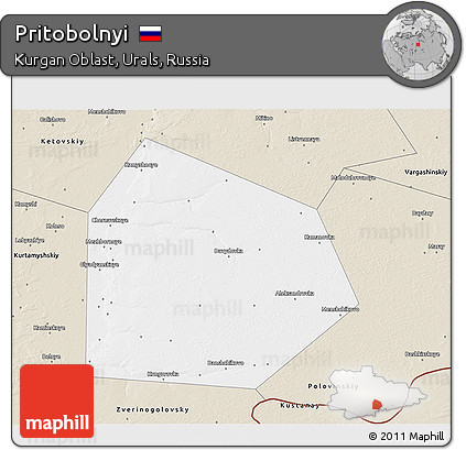 Classic Style 3D Map of Pritobolnyi