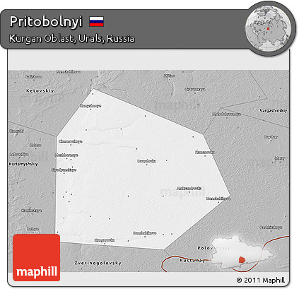 Gray 3D Map of Pritobolnyi
