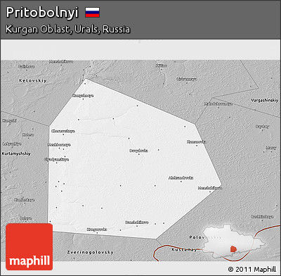 Gray 3D Map of Pritobolnyi