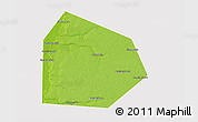Physical 3D Map of Pritobolnyi, cropped outside