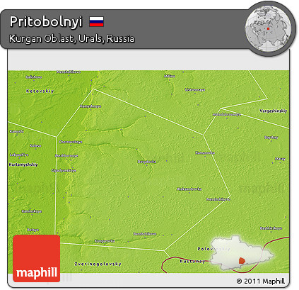 Physical 3D Map of Pritobolnyi