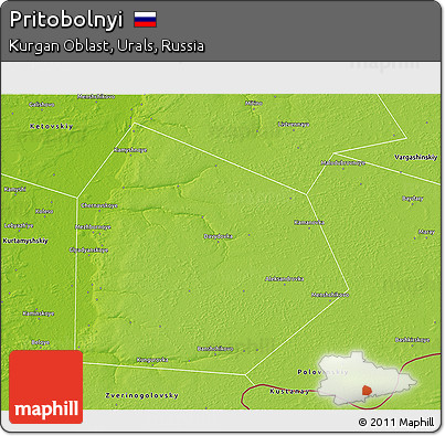 Physical 3D Map of Pritobolnyi