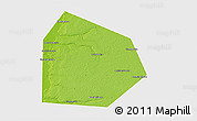 Physical 3D Map of Pritobolnyi, single color outside
