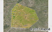 Satellite 3D Map of Pritobolnyi, semi-desaturated