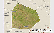 Satellite 3D Map of Pritobolnyi, shaded relief outside
