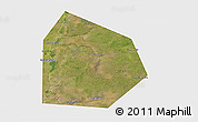 Satellite 3D Map of Pritobolnyi, single color outside
