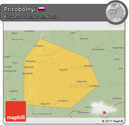 Savanna Style 3D Map of Pritobolnyi