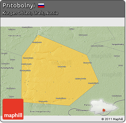 Savanna Style 3D Map of Pritobolnyi