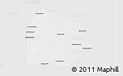 Silver Style 3D Map of Pritobolnyi, single color outside