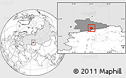 Blank Location Map of Pritobolnyi, highlighted country, highlighted parent region