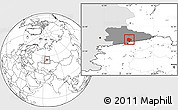 Blank Location Map of Pritobolnyi, highlighted parent region, highlighted grandparent region