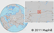 Gray Location Map of Pritobolnyi