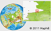 Physical Location Map of Pritobolnyi, highlighted grandparent region