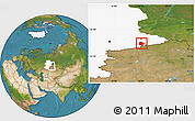 Satellite Location Map of Pritobolnyi, highlighted grandparent region